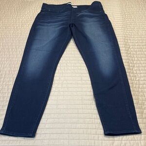 Signature by Levi Strauss GOLD WOMENS SIZE 12L Dark Blue Pull-On Skinny Jeans